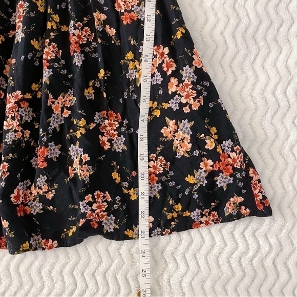 New Look Mini Dress Womens S Black Floral Spaghetti Strap Sweetheart Cute Chic - Picture 5 of 11